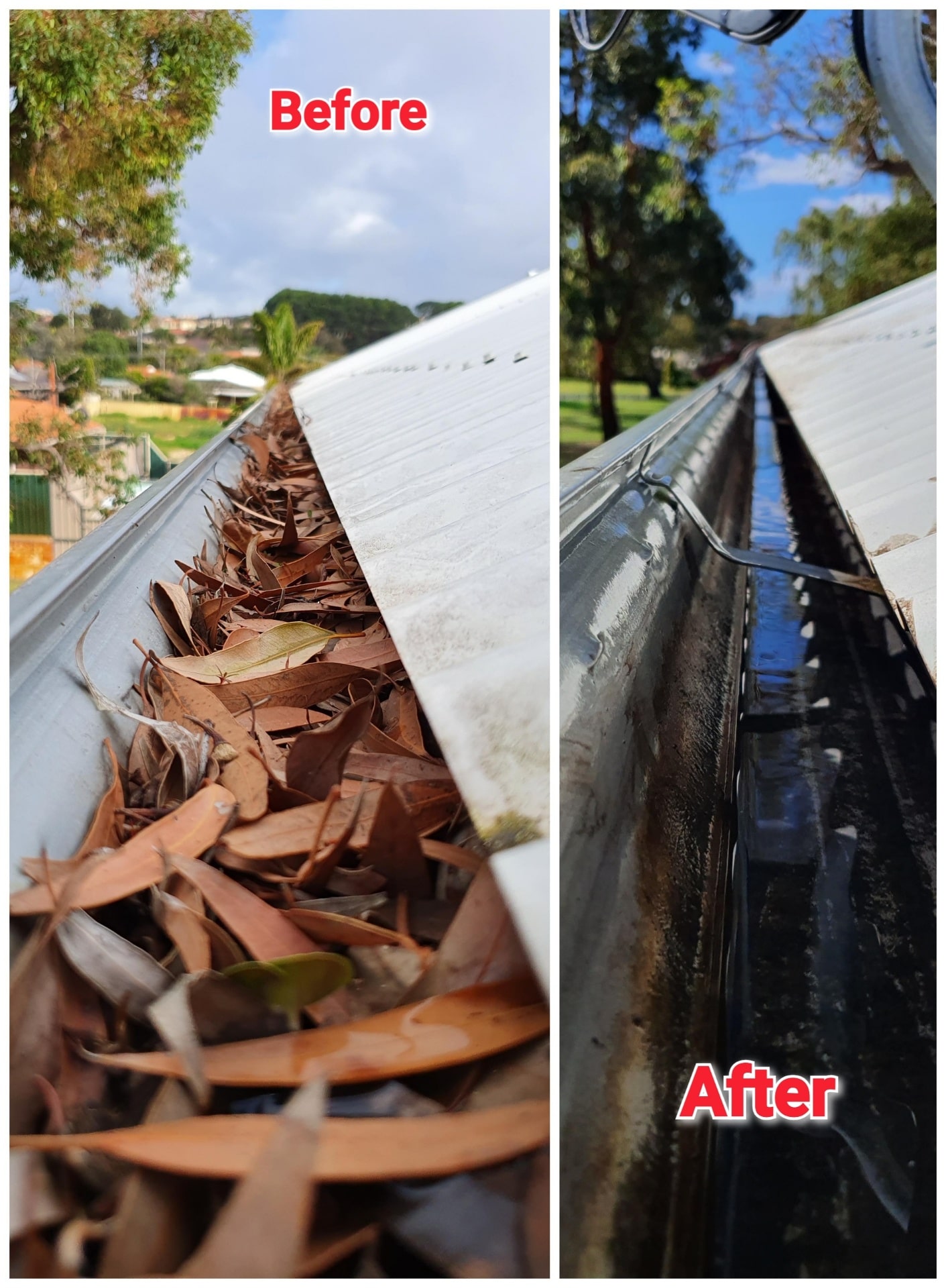 Roof leak repair work