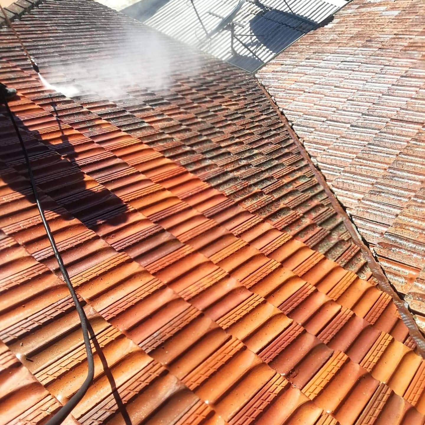 Roof leak repair work